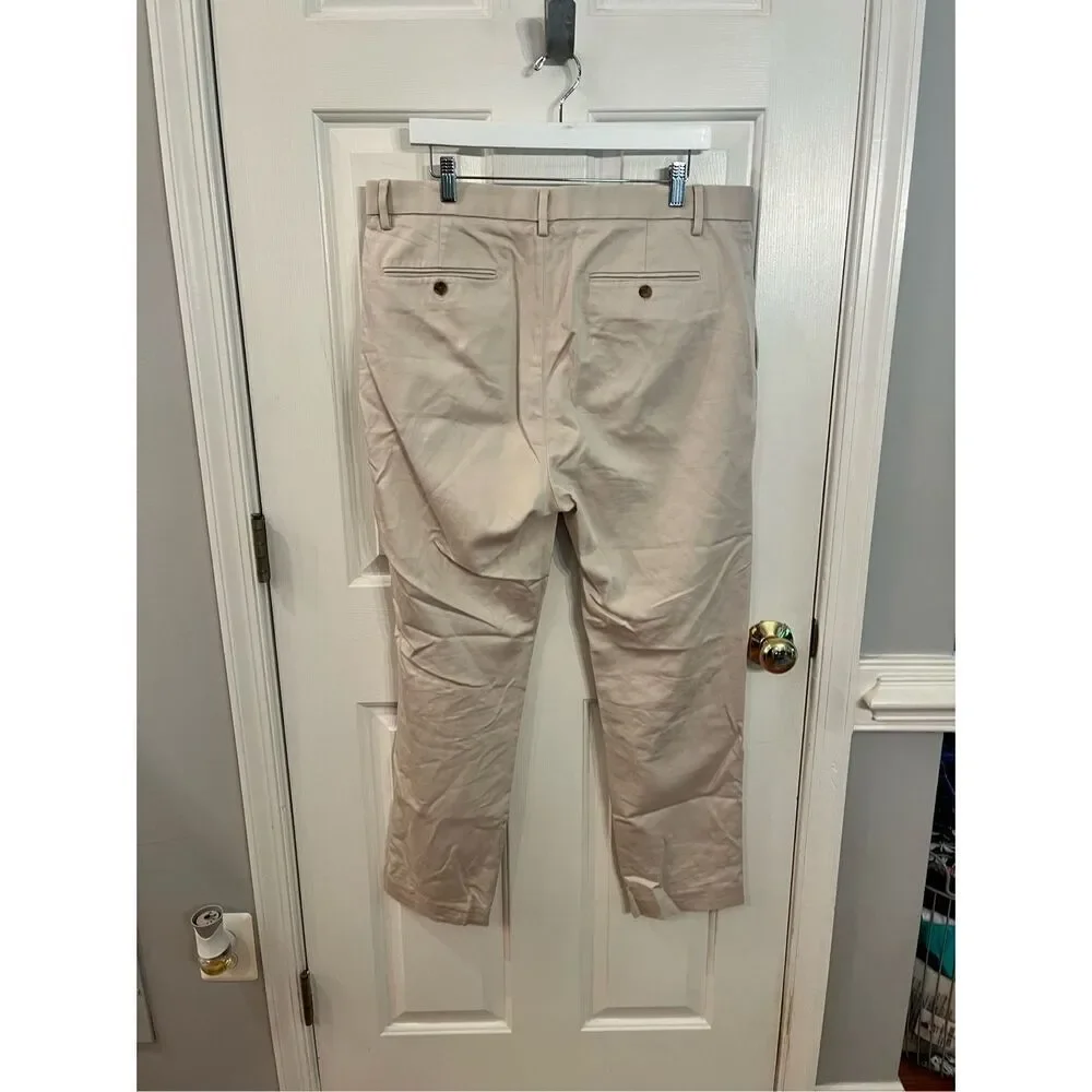 Banana Republic Traveler Putty Slim Fit Chino Pants sz 36X30 EUC
